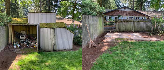 before and after shed image in cary nc