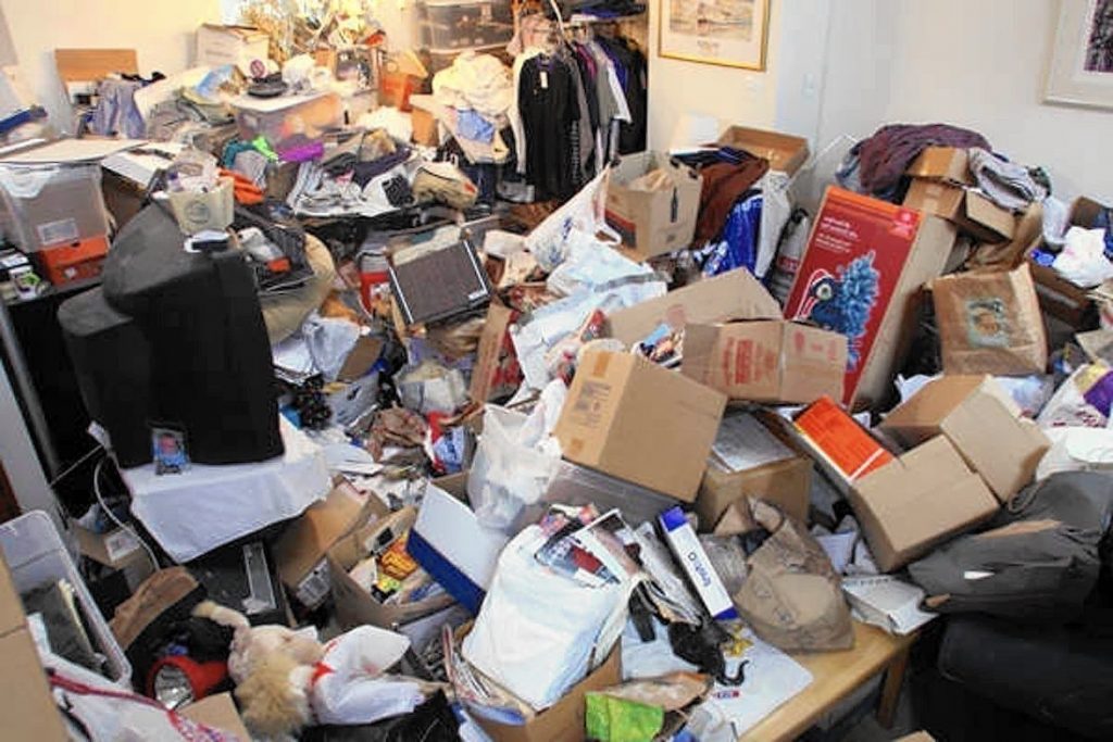 inside a cary hoarder cleanout
