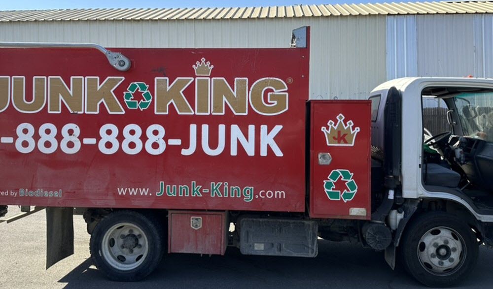 our junk removal truck parked at a Garner NC job