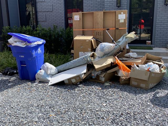 items left outside of a Cary NC rental property
